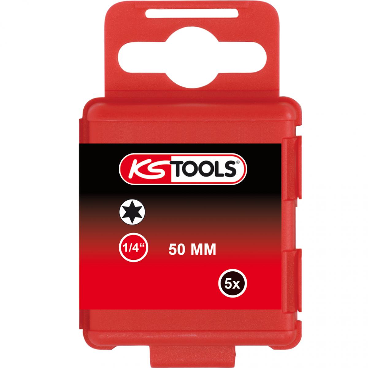 Бит 1/4" с профилем Torx, 50 мм, Т10, 5 шт. в упаковке